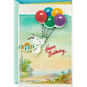 Hallmark Peanuts Birthday Card (Snoopy, Balloons)(Snoopy  Balloons)
