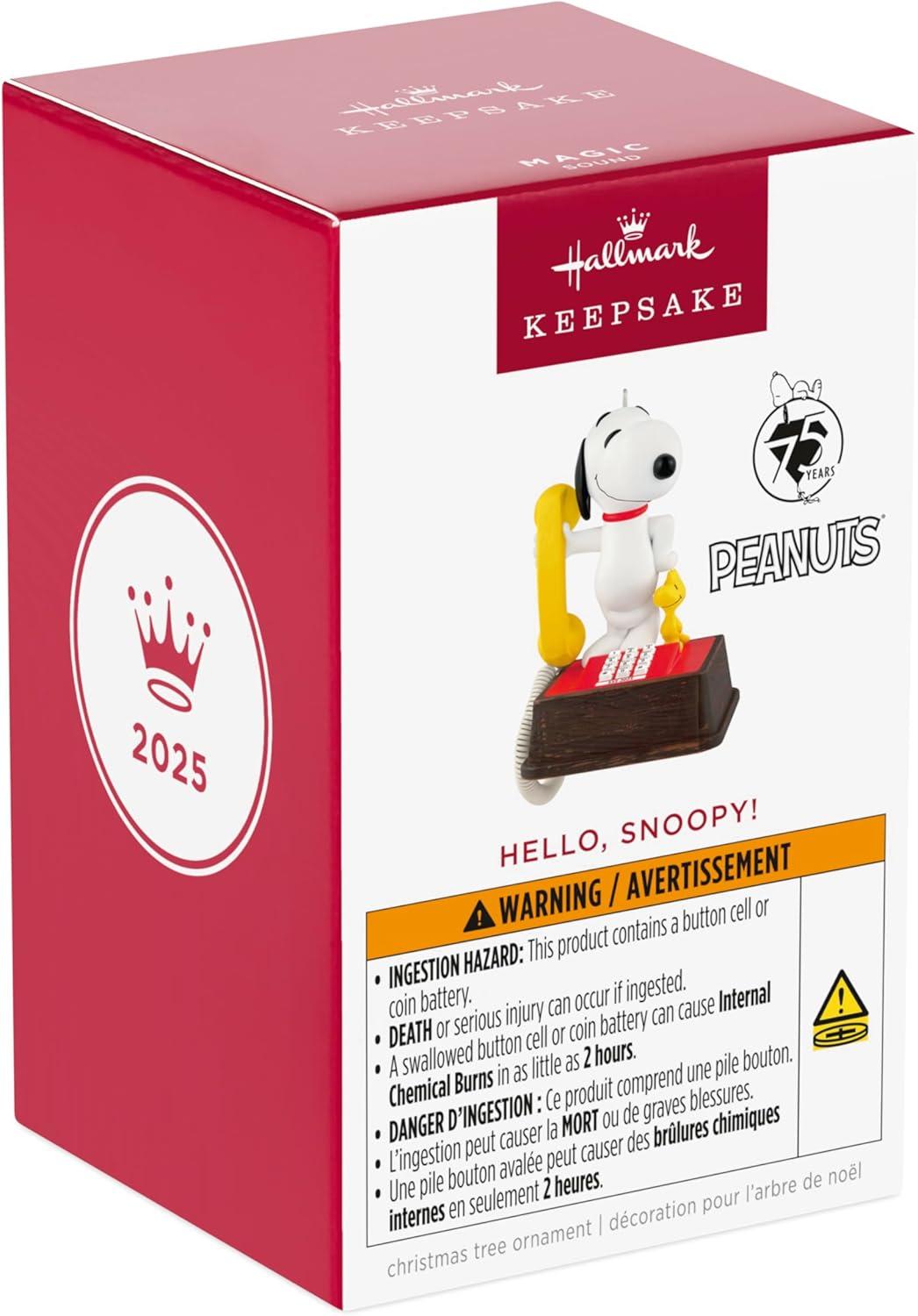 image:imageHallmark Keepsake Personalized Christmas Ornament 2025 The Peanuts Gang Sledding with Snoopy Gifts for Peanuts FansHello Snoopy