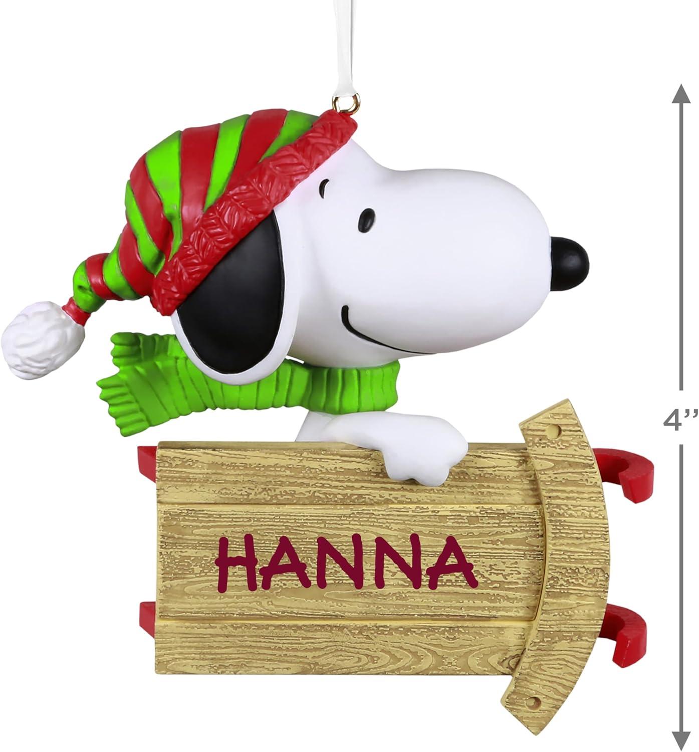 image:imageHallmark Keepsake Personalized Christmas Ornament 2025 The Peanuts Gang Sledding with Snoopy Gifts for Peanuts FansSledding with Snoopy