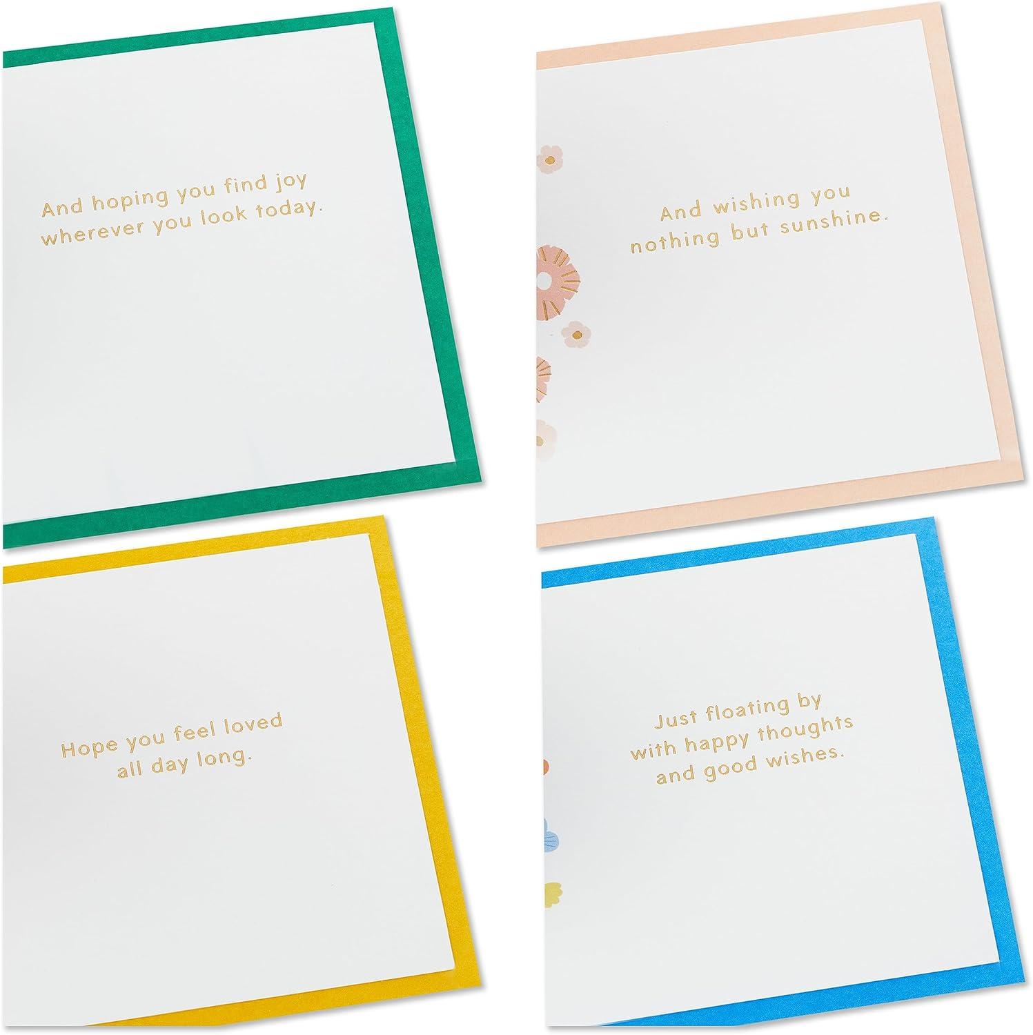 image:imageHallmark Signature Paper Wonder Pop Up Cards for Thinking of You Just Because 4 Cards Hummingbird Flowers Tree Butterflies