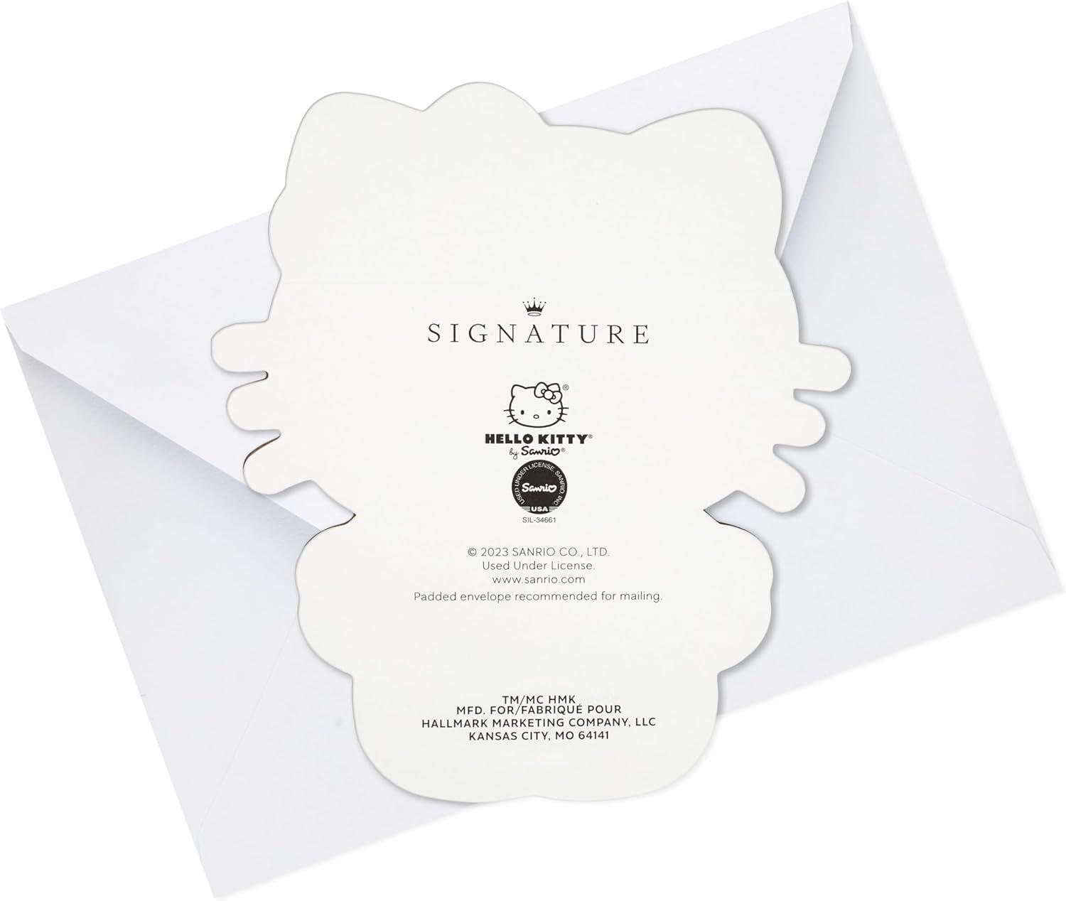 image:imageHallmark Signature Sanrio Hello Kitty Card for Birthdays Thinking of You Congratulations Good Luck