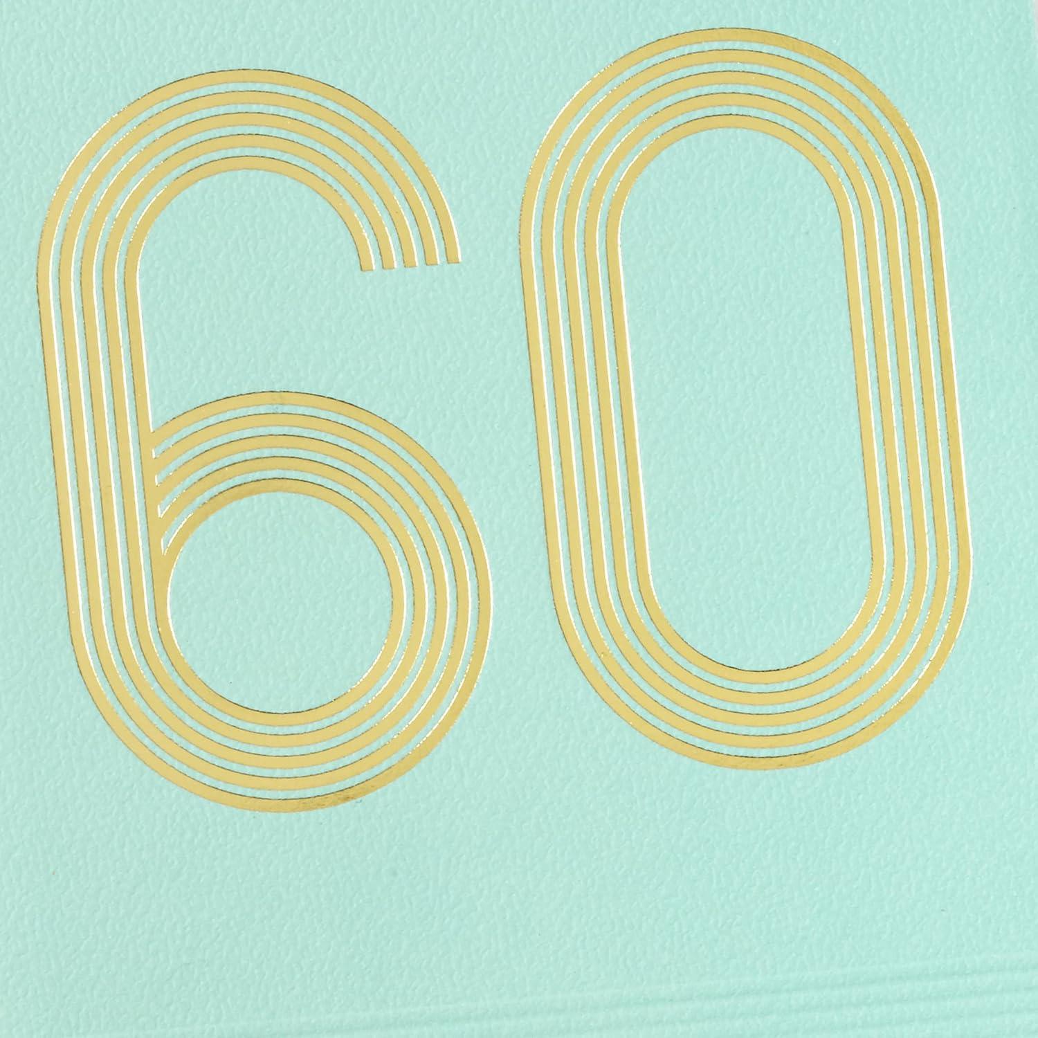 image:imageHallmark Signature Studio Collection 60th Birthday Card Green and Gold