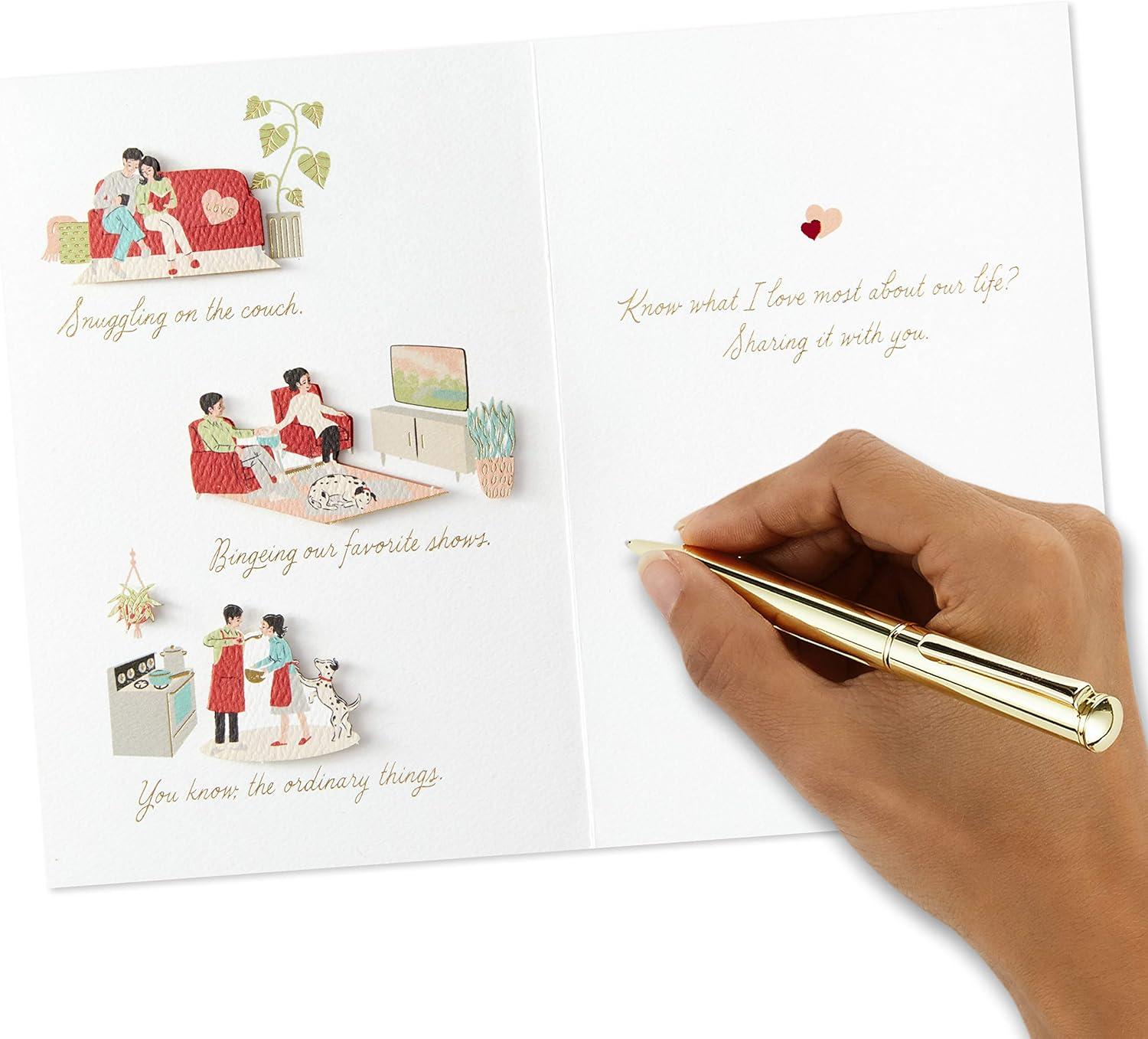 image:imageHallmark Signature Valentines Day Card Anniversary Card Love Card for Significant Other Gold Foil HeartsWhat I Love Most