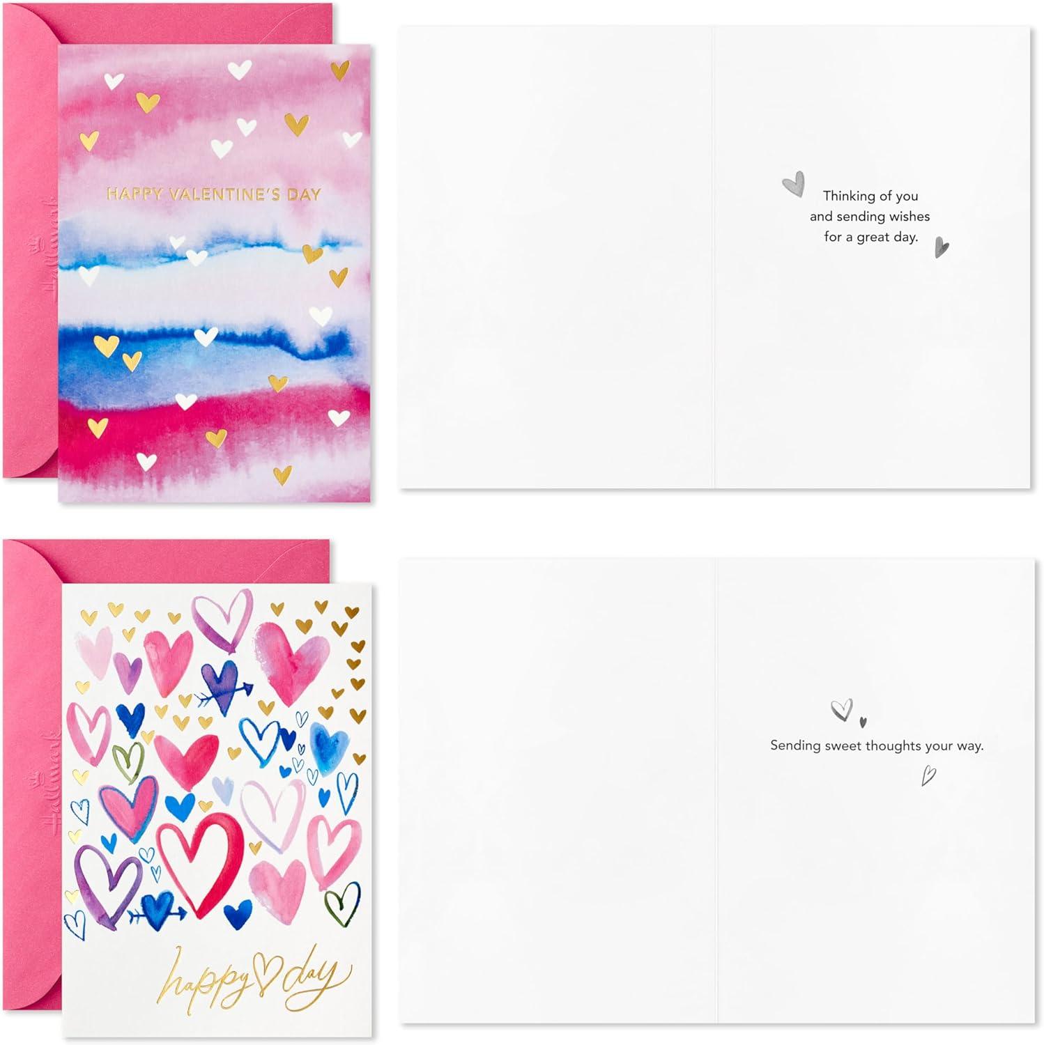 image:imageHallmark Valentines Day Cards Assortment Gold Foil and Watercolor 36 Cards and EnvelopesValentine Watercolor Card Assortment
