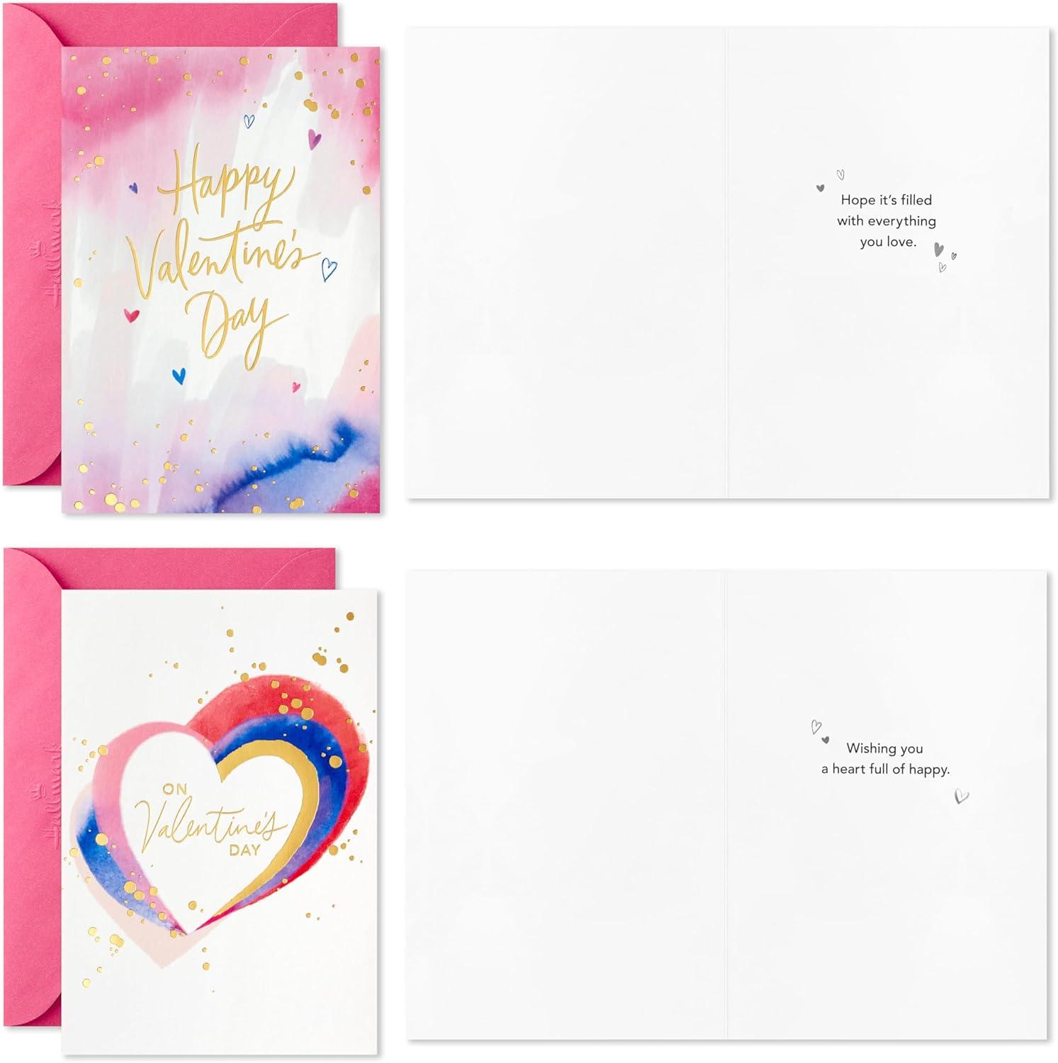 image:imageHallmark Valentines Day Cards Assortment Gold Foil and Watercolor 36 Cards and EnvelopesValentine Watercolor Card Assortment