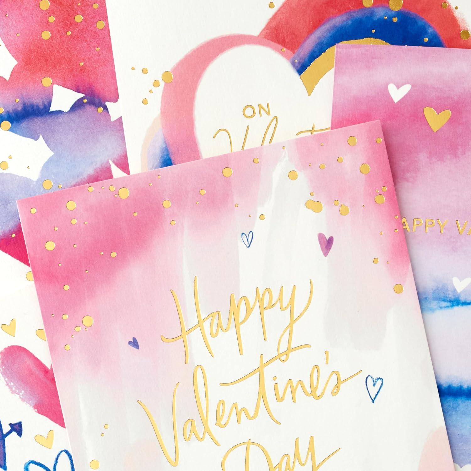image:imageHallmark Valentines Day Cards Assortment Gold Foil and Watercolor 36 Cards and EnvelopesValentine Watercolor Card Assortment