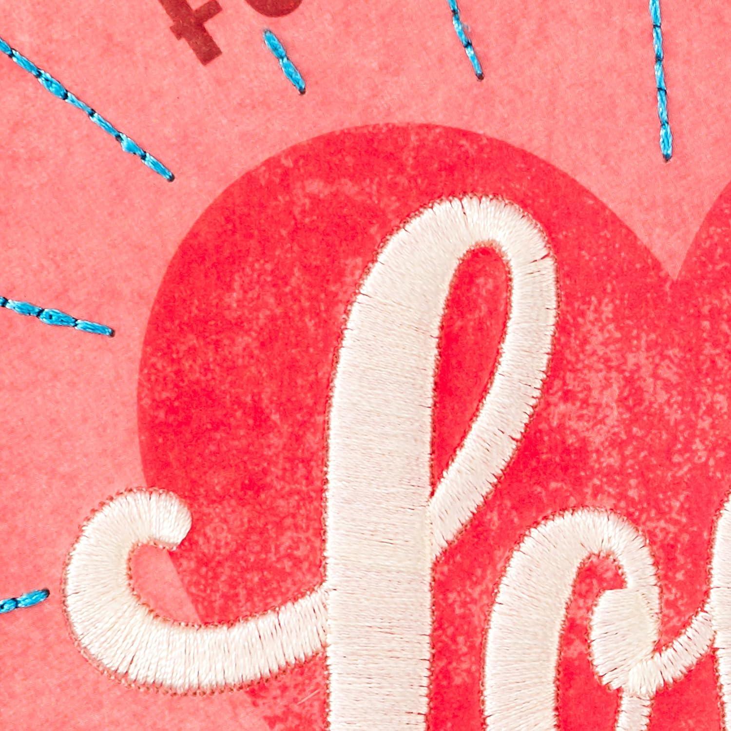 image:imageHallmark Valentines Day Romantic Card for Husband or Boyfriend Embroidery Heart