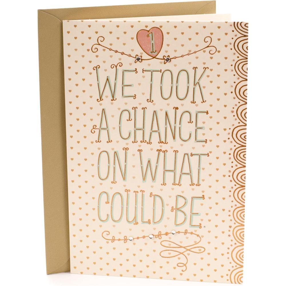 image:imageHallmark 1st Anniversary Card Chance on What Could Be