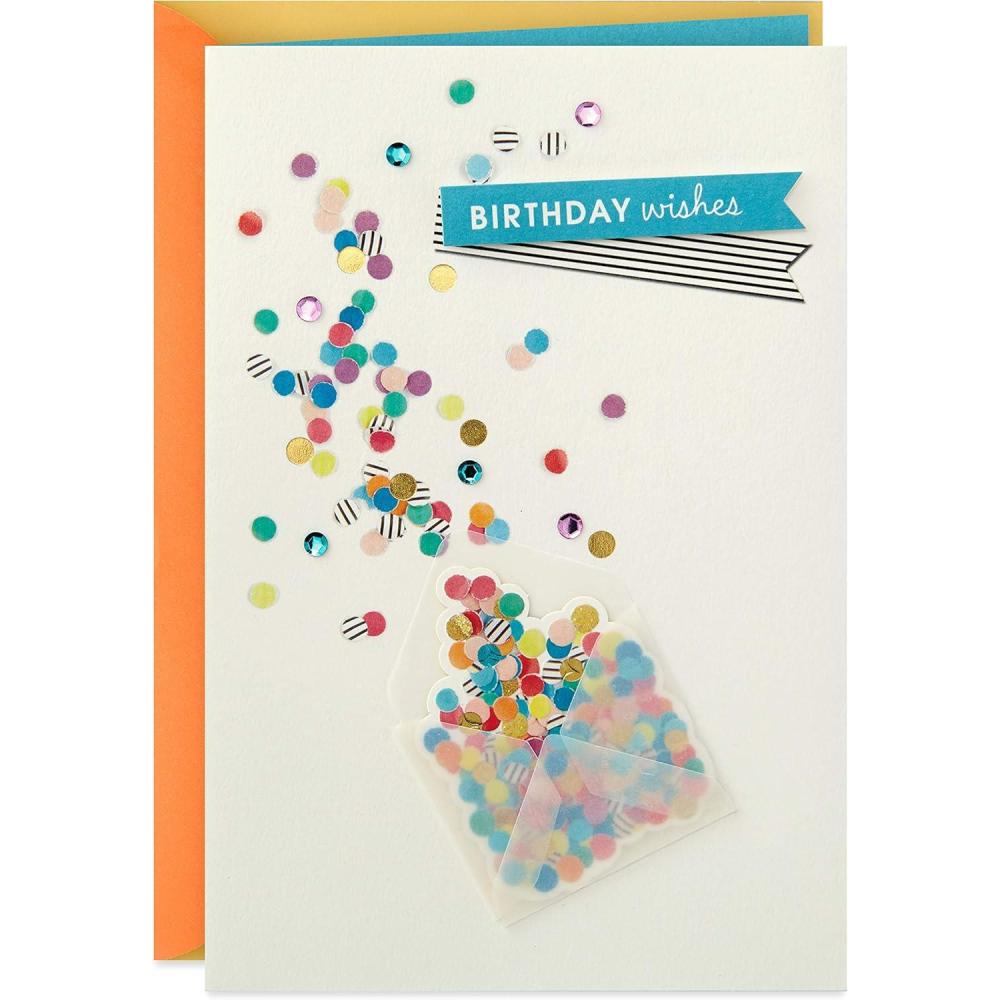 image:imageHallmark Birthday Card Envelope with ConfettiWhite  Multicolor