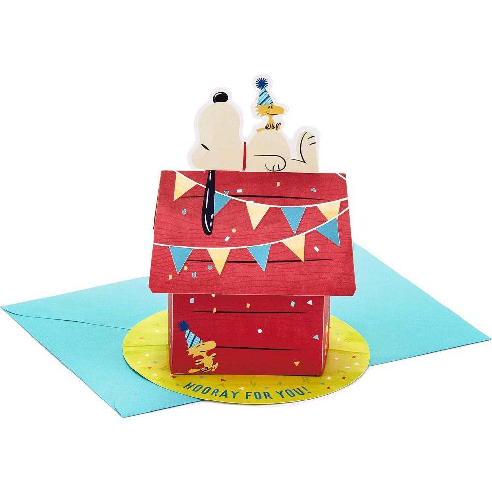 image:imageHallmark Paper Wonder Peanuts Pop Up Birthday Card Snoopy Dog HousePop Up  Snoopy Dog House