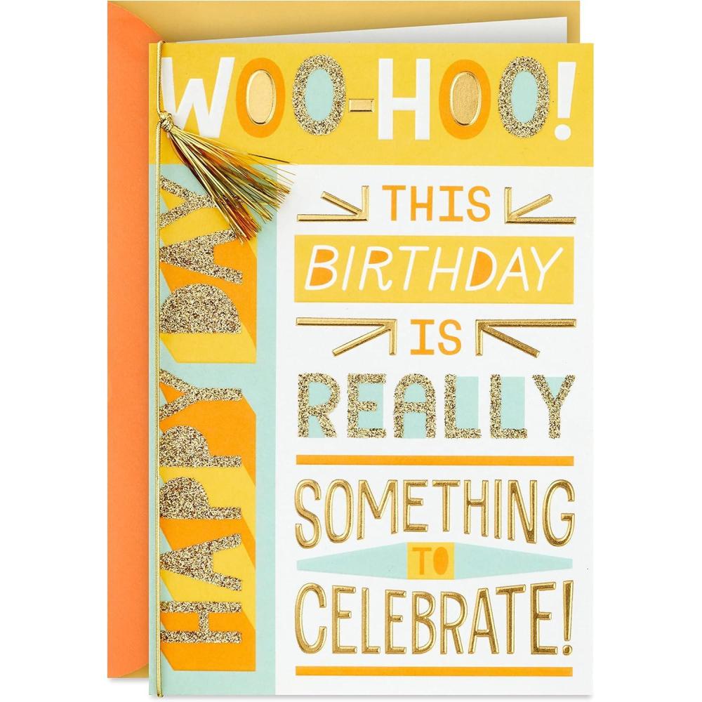 image:imageHallmark Signature Birthday Card Happy Happy HappySomething to Celebrate