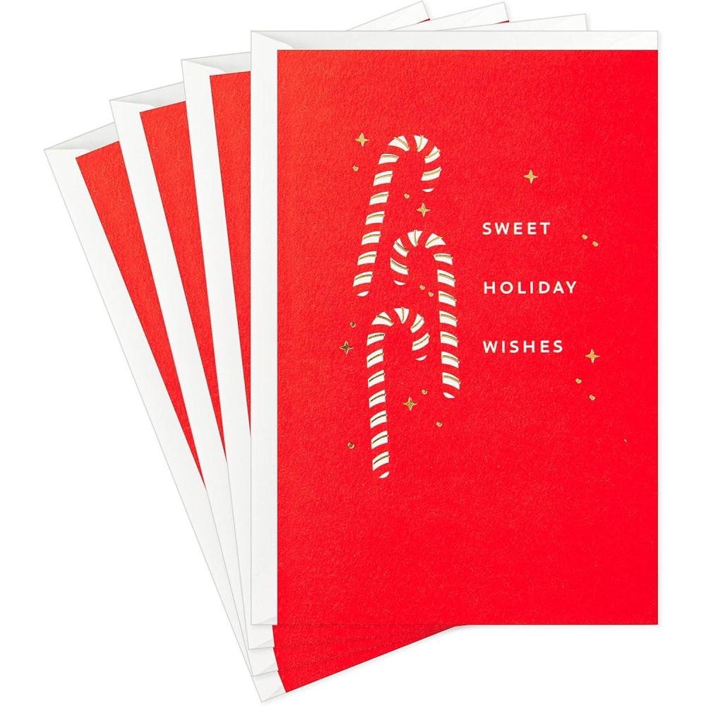 image:imageHallmark Signature Pack of 4 Christmas Cards Candy CanesCandy Canes Pack of Cards