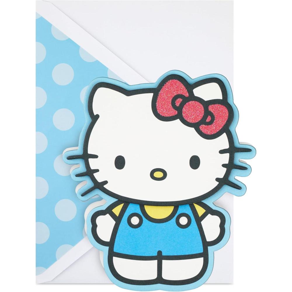 image:imageHallmark Signature Sanrio Hello Kitty Card for Birthdays Thinking of You Congratulations Good Luck