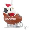 Hallmark NFL Atlanta Falcons Santa Football Sled Christmas Ornament, Multi Color (0001OSL2145)(Atlanta Falcons)