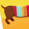 Hallmark Signature Birthday Card, Dachshund in Sweater (Happy All Day Long!) for Dog Mom, Dog Dad(Dog in Sweater)