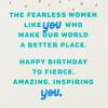 Hallmark Signature Birthday Card for Women (Damn, Girl Letter Board)(Fierce  Amazing  Inspiring You)