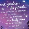 Hallmark Signature Birthday Card for Women (Damn, Girl Letter Board)(Thank Goodness for Friends)