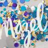Hallmark Signature Mazel Tov Blank Card (Blue and Gold Confetti)