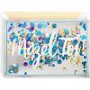 Hallmark Signature Mazel Tov Blank Card (Blue and Gold Confetti)
