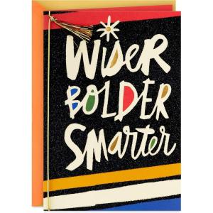 Hallmark Signature Birthday Card (Gold Diamonds)(Wiser  Bolder  Smarter)
