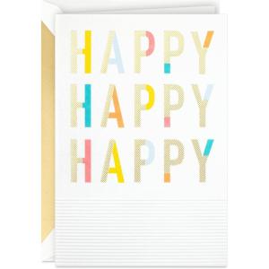 Hallmark Signature Birthday Card (Happy Happy Happy)(Happy Happy Happy)
