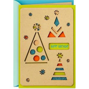 Hallmark Signature Birthday Card (Happy Happy Happy)(Party Hats)
