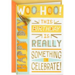 Hallmark Signature Birthday Card (Happy Happy Happy)(Something to Celebrate)