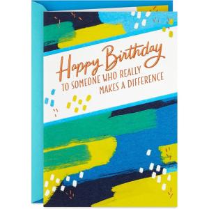 Hallmark Signature Birthday Card (Happy Sprinkles)(Someone Who Makes a Difference)