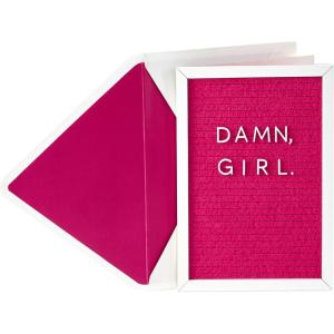 Hallmark Signature Birthday Card for Women (Damn, Girl Letter Board)(Damn  Girl Letter Board)