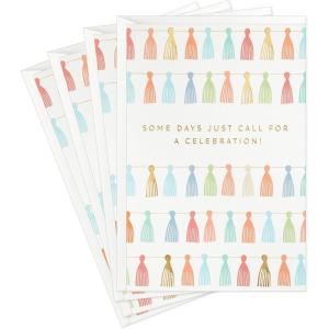 Hallmark Signature Pack of 4 Birthday Cards or Congratulations Cards (Some Days Call for a Celebration)(Multicolor)