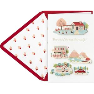 Hallmark Signature Valentines Day Card, Anniversary Card, Love Card for Significant Other (Gold Foil Hearts)(What I Love Most)