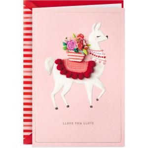 Hallmark Signature Valentine’s Day Card (Llama Llove)(Llama Love)