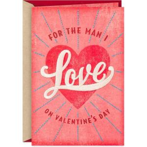 Hallmark Valentine’s Day Romantic Card for Husband or Boyfriend (Embroidery Heart)