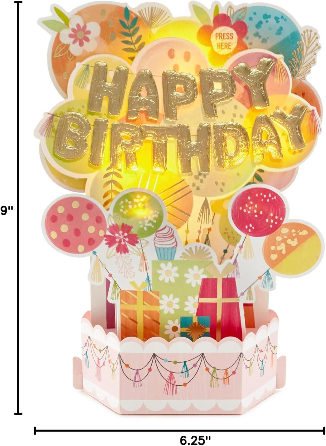 image:imageHallmark Paper Wonder Musical Pop Up Birthday Card Mylar Balloon Explosion Plays Happy BirthdayMylar Balloon Explosio
