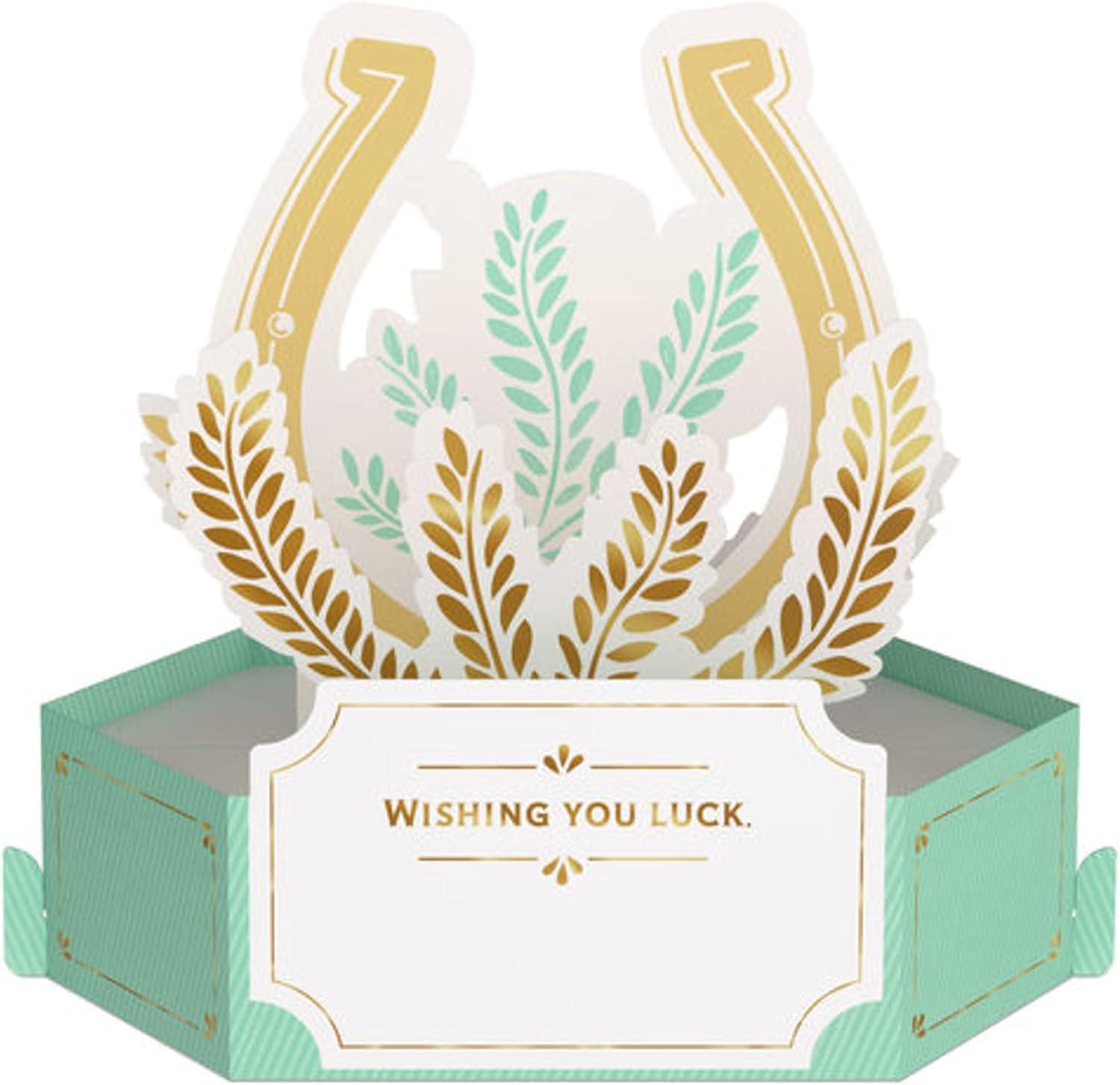 image:imageHallmark Paper Wonder Pop Up Card Good Luck Horseshoe for St Patricks Day Graduation Retirement and More