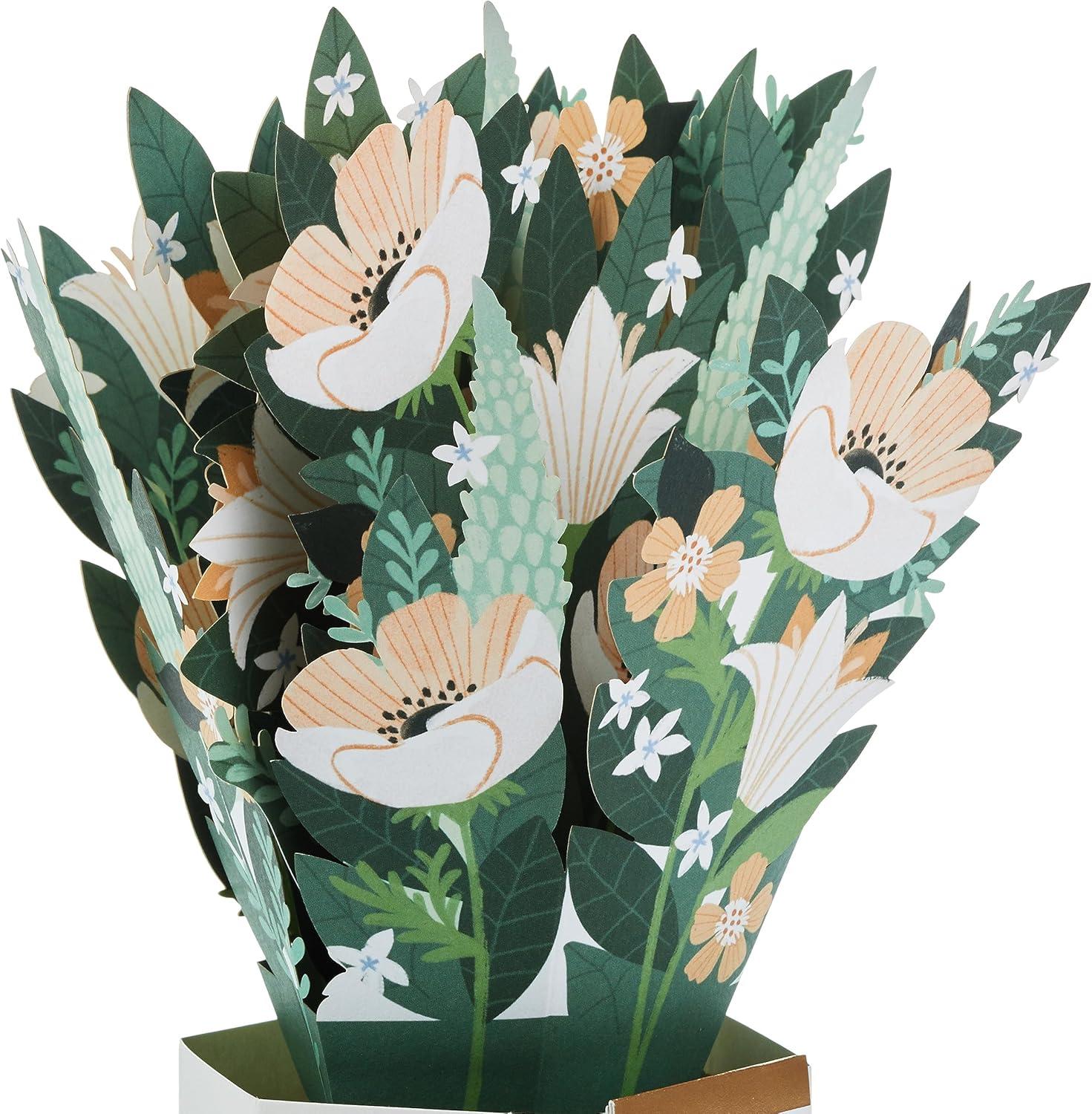 image:imageHallmark Paper Wonder Thinking of You All Occasion Pop Up Card Peace Lily Bouquet