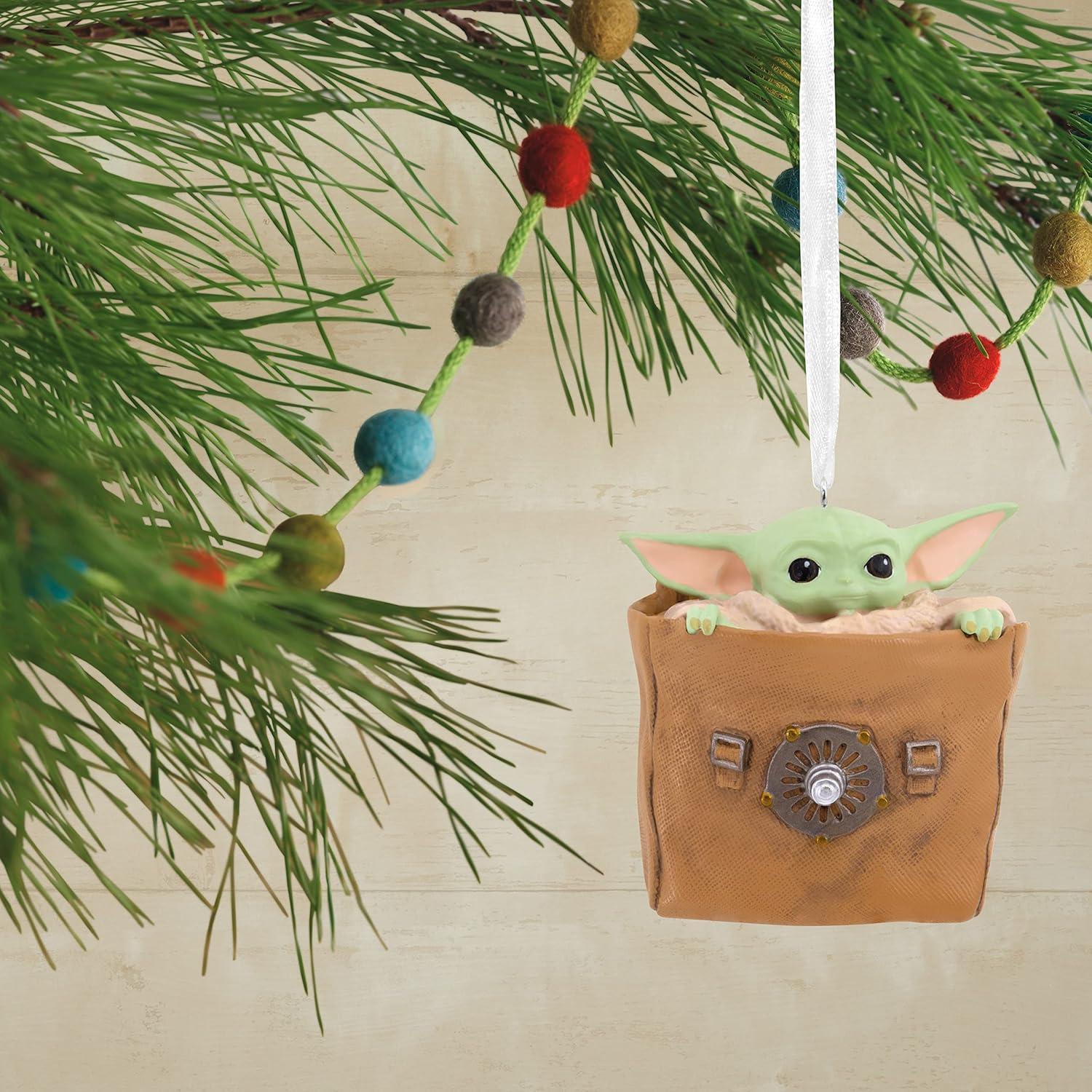 image:imageHallmark Star Wars The Mandalorian Grogu in Bag Christmas Ornament May The 4th