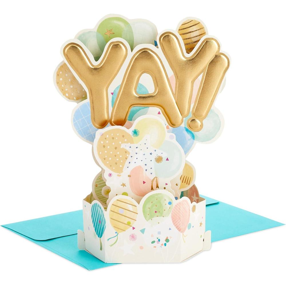 image:imageHallmark Paper Wonder Congratulations Pop Up Card Yay Balloons for Birthdays Graduations Promotions CelebrationsYay  Balloons