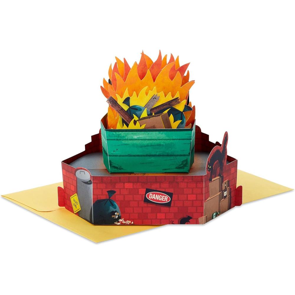 image:imageHallmark Paper Wonder Funny Blank Pop Up Card Dumpster Fire