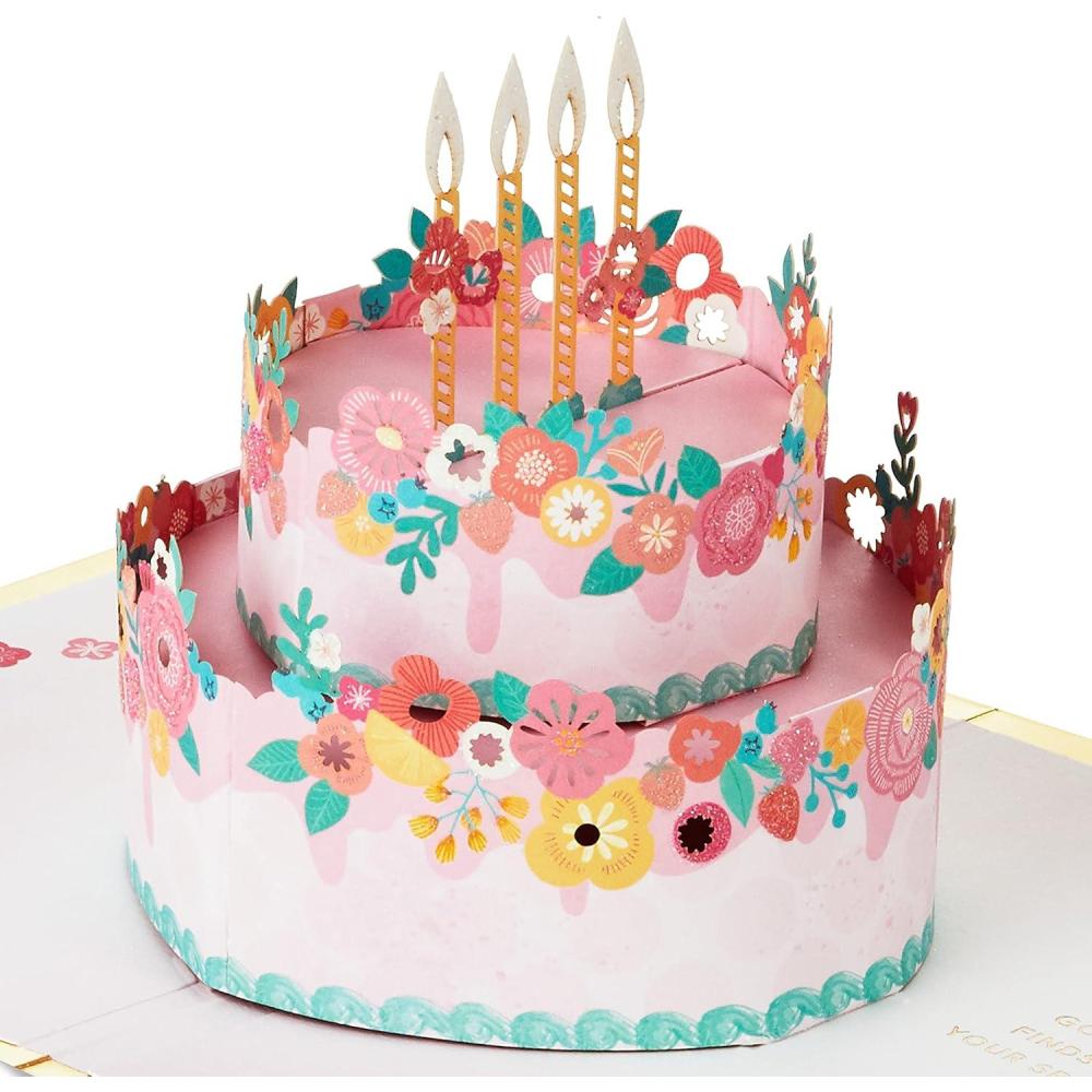 image:imageHallmark Paper Wonder Musical Pop Up Birthday Card Mylar Balloon Explosion Plays Happy BirthdayLight Pink