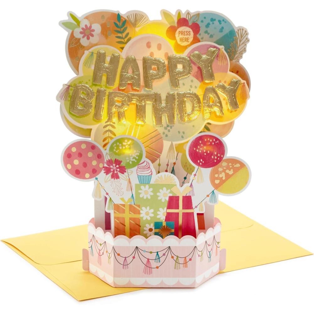 image:imageHallmark Paper Wonder Musical Pop Up Birthday Card Mylar Balloon Explosion Plays Happy BirthdayMylar Balloon Explosio
