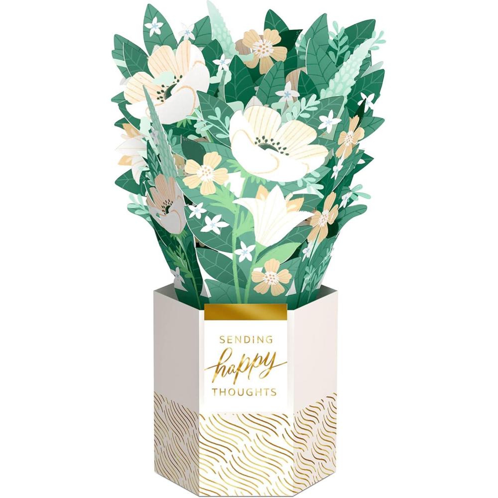 image:imageHallmark Paper Wonder Thinking of You All Occasion Pop Up Card Peace Lily Bouquet