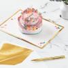 Hallmark Paper Wonder Musical Pop Up Birthday Card (Mylar Balloon Explosion, Plays Happy Birthday)(Light Pink)