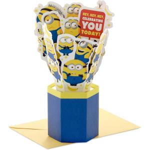 Hallmark Paper Wonder Minions Pop Up Card for Birthdays, Graduations, Retirements, Celebrations