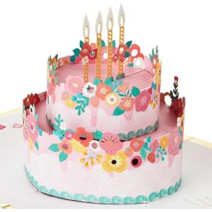 Hallmark Paper Wonder Musical Pop Up Birthday Card (Mylar Balloon Explosion, Plays Happy Birthday)(Light Pink)
