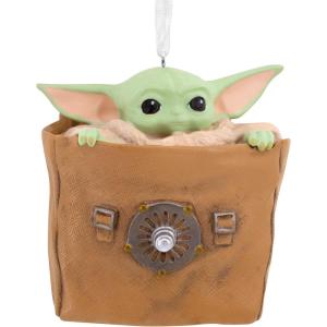 Hallmark Star Wars: The Mandalorian Grogu in Bag Christmas Ornament, May The 4th