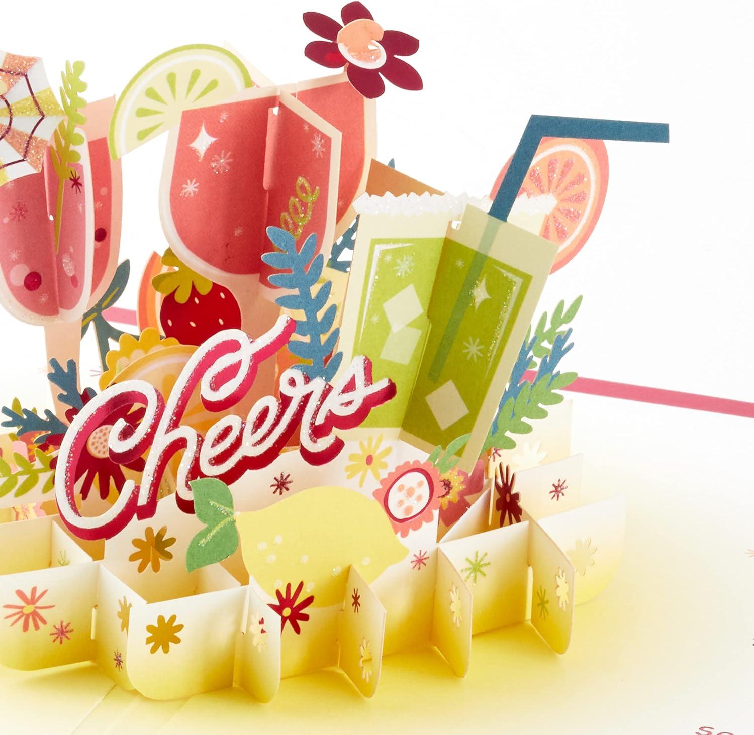 image:imageHallmark Signature Paper Wonder Pop Up Card for Graduation or Birthday Heres to You Tropical Drink