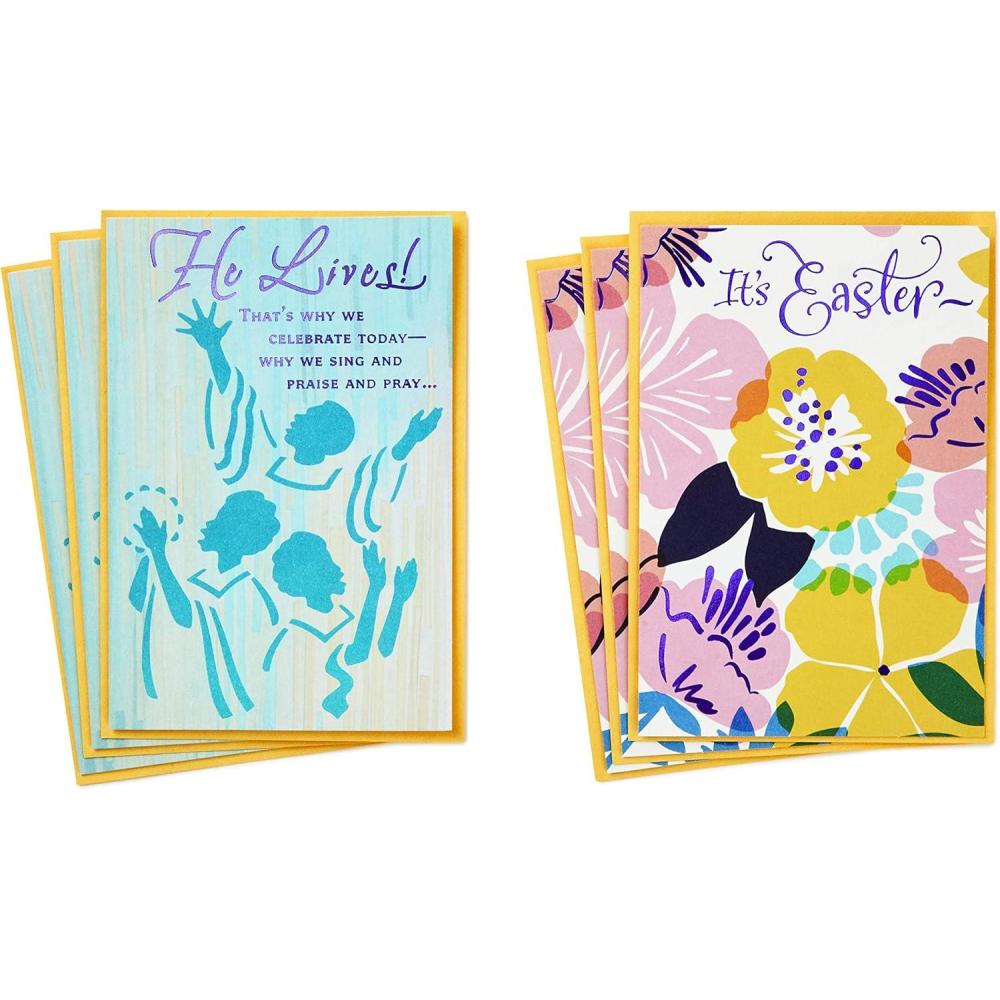image:imageHallmark Mahogany Religious Easter Cards Assortment Flowers and Choir 6 Cards with Envelopes