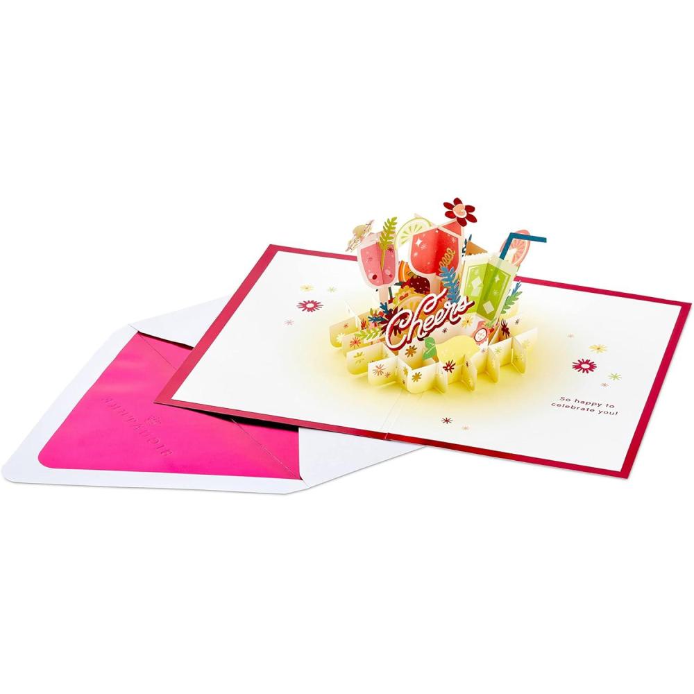 image:imageHallmark Signature Paper Wonder Pop Up Card for Graduation or Birthday Heres to You Tropical Drink