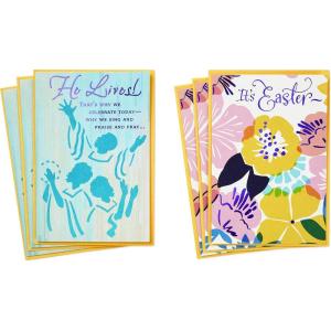 Hallmark Mahogany Religious Easter Cards Assortment, Flowers and Choir (6 Cards with Envelopes)